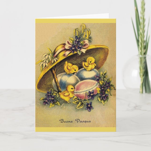 Vintage Italian Buona Pasqua Easter Card (Front)