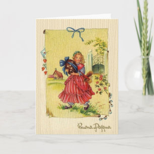 Vintage Italian Buona Pasqua Easter Card