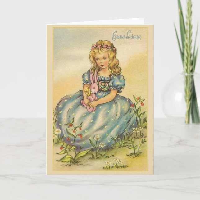 Vintage Italian Buona Pasqua Easter Card (Front)