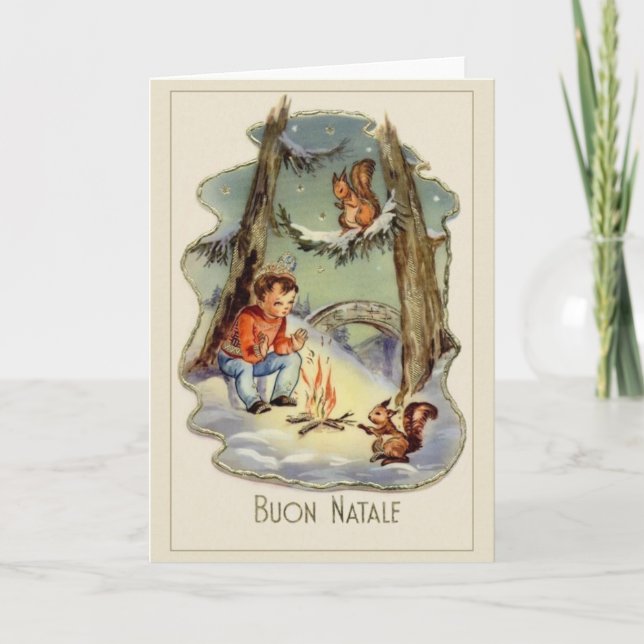 Vintage Italian Christmas Card (Front)