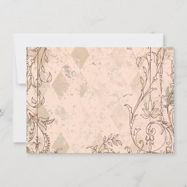 Vintage Italian Faded Pink Personalised Note Cards (Front)