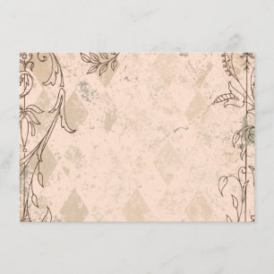 Vintage Italian Faded Pink Personalised Thank You Card