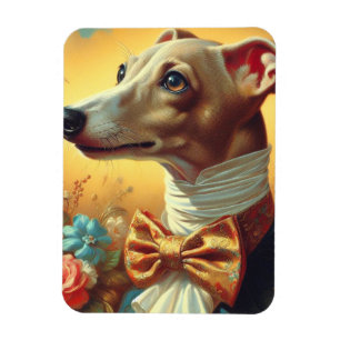Vintage Italian Greyhound Dog Painting Magnet