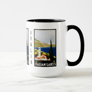 Vintage Italian Lakes Italy custom mugs