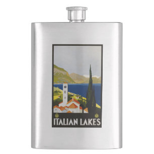 Vintage Italian Lakes Italy flask