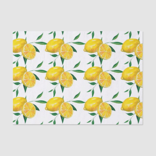 Vintage Italian Lemons Decoupage Tissue Paper (Front)