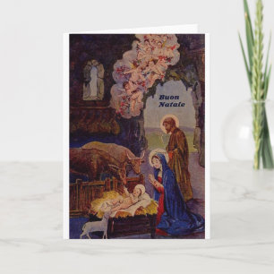 Vintage Italian Nativity Card