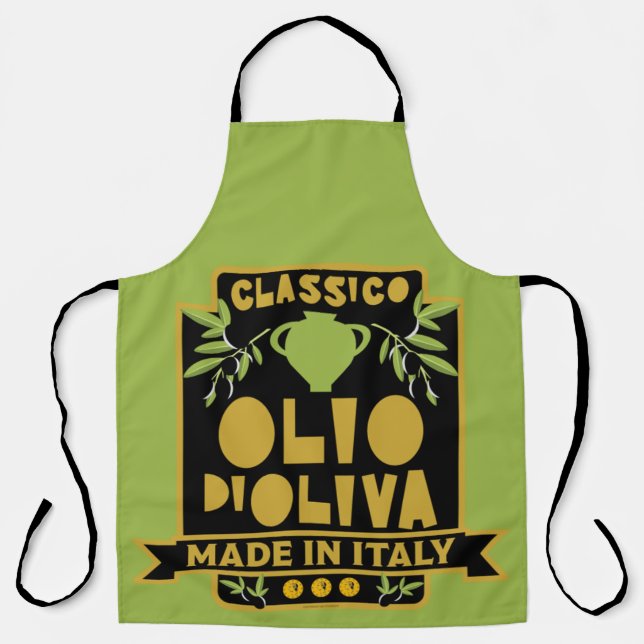 Vintage Italian Olive Oil Apron (Front)