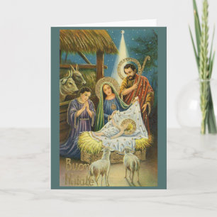 Vintage Italian Religious Christmas Greeting Card