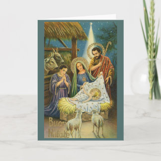 Vintage Italian Religious Christmas Greeting Card