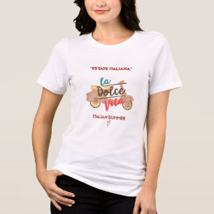 Vintage Italian Summer La Dolce Vita Retro Luxury Tri-Blend Shirt