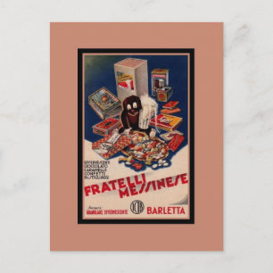 Vintage Italian sweets advertising Postcard