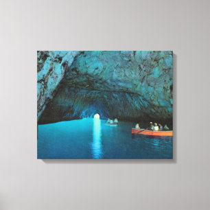 Vintage Italy, Capri, Blue Grotto Canvas Print