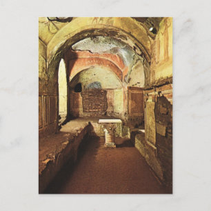 Vintage Italy, Catacombs of Priscilla, Rome Postcard
