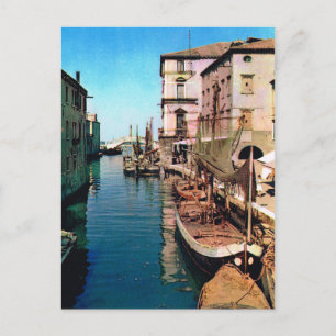 Vintage Italy, Chioggia, Vana Canal Postcard