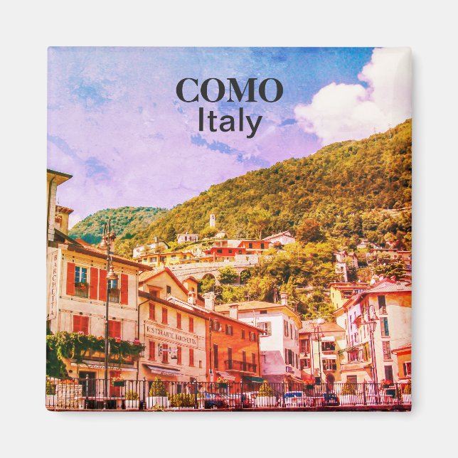 Vintage Italy Como Town Souvenir Magnet (Front)