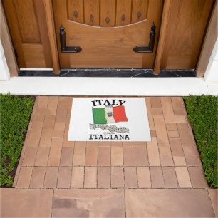 Vintage Italy Country Flag Doormat