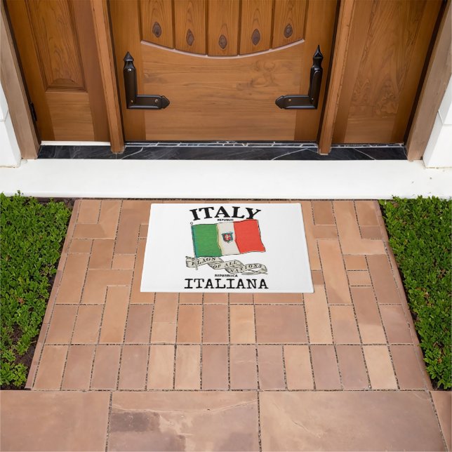 Vintage Italy Country Flag Doormat (Outdoor)