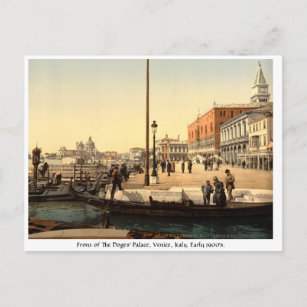 Vintage Italy, Doges Palace Venice Postcard