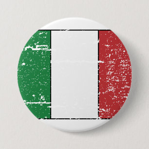 Vintage Italy Flag 7.5 Cm Round Badge