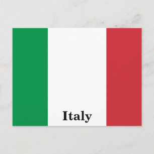 Vintage Italy Flag Travel Tourism Postcard