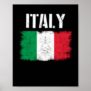 Vintage Italy Italian Italy Italian Flag Pride Poster