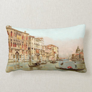 Vintage Italy Palazzo Franchetti Venezia Venice Lumbar Cushion