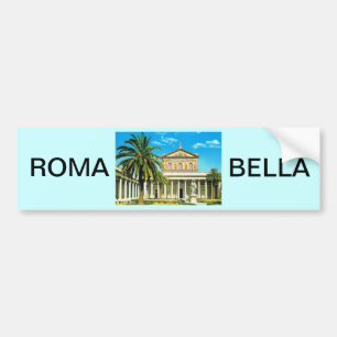 Vintage Italy, Rome, S Paulo fuori les mura Bumper Sticker