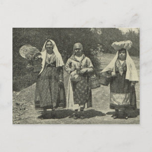 Vintage Italy, Sicily, Traditional costume Postcard