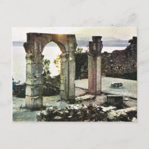 Vintage Italy, Sirmione, Garda, Roman ruins Postcard