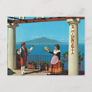 Vintage Italy,  Sorrento, Traditional costume Postcard