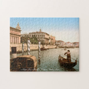 Vintage Italy, St. Marks & Venice gondola Jigsaw Puzzle