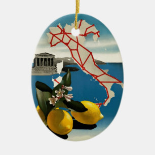Vintage Italy Travel Ceramic Ornament