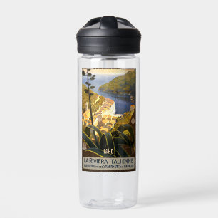 Vintage Italy Travel custom monogram Water Bottle