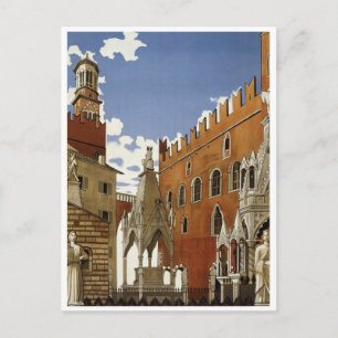 Vintage Italy Travel Poster Postcard