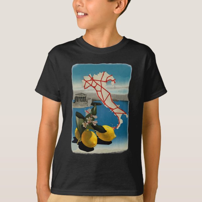 Vintage Italy Travel T-Shirt (Front)