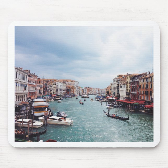 Vintage Italy Venice Canal Photo Mouse Pad (Front)