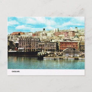 Vintage Italy, Waterfront, Cagliari Postcard