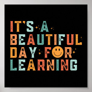 Vintage It's A Beautiful Day For Learning Poster