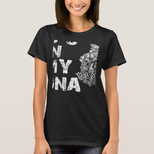 Vintage It's In My DNA Afghanistan Outline Map Afg T-Shirt