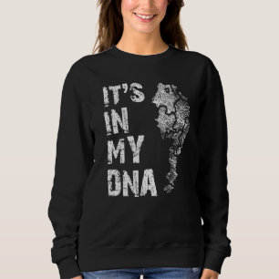 Vintage Its In My DNA Austria Map Fingerprint Aust Sweatshirt