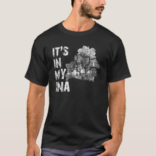 Vintage Its In My DNA Belarus Outline Map Belarusi T-Shirt