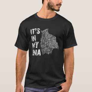 Vintage Its In My DNA Bolivia Map Fingerprint Boli T-Shirt