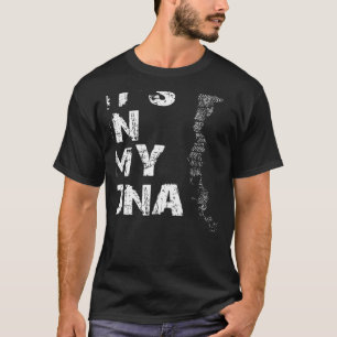 Vintage It's In My DNA Chile Map Fingerprint Chile T-Shirt