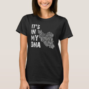 Vintage It's In My DNA Iran Fingerprint Map Irania T-Shirt
