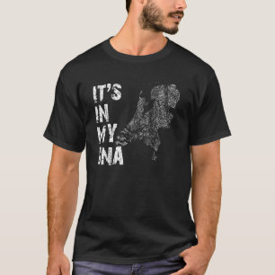 Vintage It's In My DNA Netherlands Outline Map Dut T-Shirt