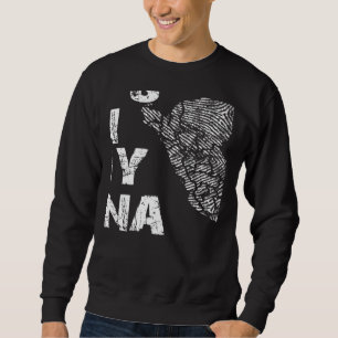 Vintage It's In My DNA Peru Fingerprint Map Peruvi Sweatshirt