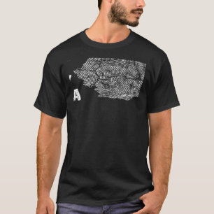 Vintage Its In My DNA Romania Fingerprint Map Roma T-Shirt