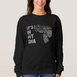 Vintage Its In My DNA Venezuela Outline Map Venezu Sweatshirt
