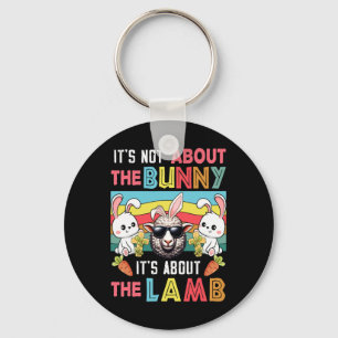 Vintage It's Not Bunny Its About Lamb Easter Bunni Key Ring